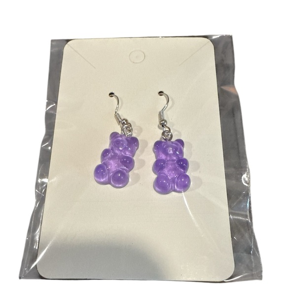 3 for $20 Cute Purple Gummy Bear Acrylic Earrings for Women - Fun “You Pick 3” - Picture 7 of 7